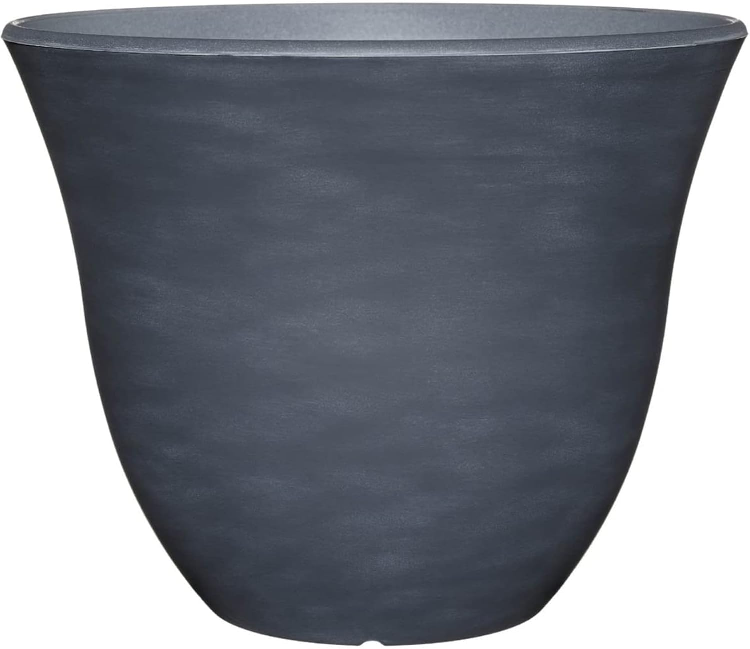 Indoor/Outdoor round Honeysuckle Resin Flower Pot Planter, Zinc Grey, 13