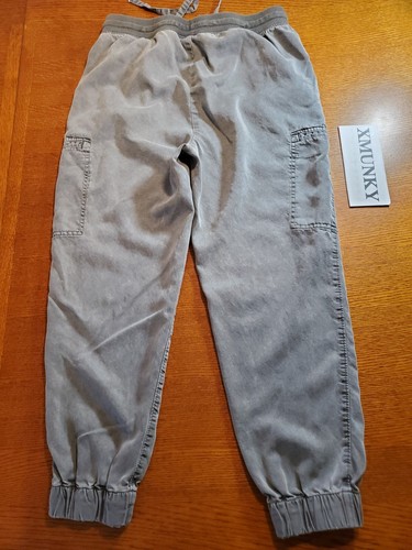 Aerie Pantalone Joggers Donna Medium Chambray Elasticizzato Felpa Grigio Nero - Foto 12 di 16