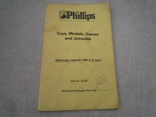 VINTAGE 1980 PHILLIPS AUCTION CATALOUGE TOYS MODELS GAMES & JUVENILIA