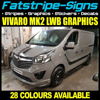 LWB VAUXHALL VIVARO Camper MOTORHOME Stripes Decals Stickers Van Graphics 138