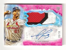 ALEX REYES #1/50 2017 Topps Inception Magenta ROOKIE PATCH AUTO Cardinals MINT
