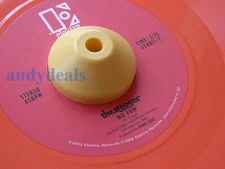 1 New Yellow Dome Universal Plastic 45 RPM 7" Record Adapter Easy Quick Change 