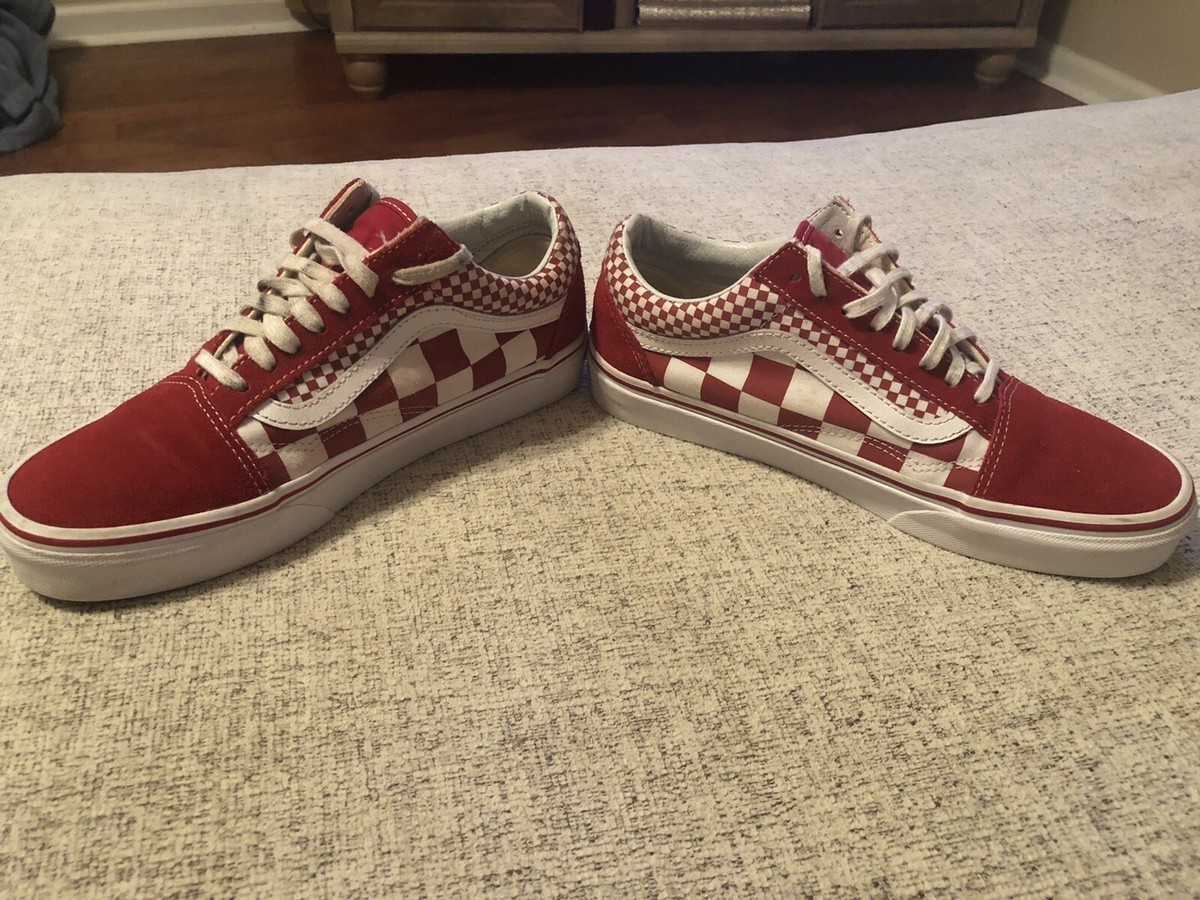 New Men Sz 7 VANS Old Skool Red Checkerboard Primary Checkered Men OG 2021‎ VANS OLD SKOOL SHOES RED BLACK 721278 | Mercari main image 2