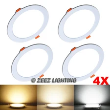 4X 3W 2.75-Inch Round Natural White Recessed Lighting LED Ceiling Panel Light