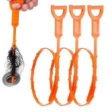 Drain Skinake Clog Remover 3 Pack Cleaner Hair Sink fo gear gun USA Durable