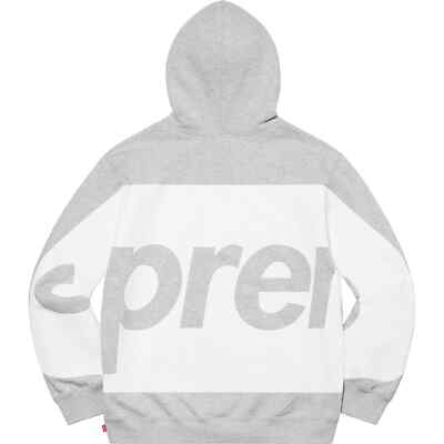 Supreme Big Logo Hooded Sweatshirt Hoodie Heather Gray Grey Supreme Big Logo Hooded Sweatshirt Hoodie Heather Gray Grey
