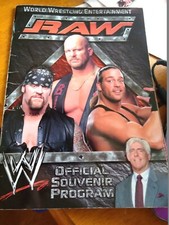 WWF WWE Raw Smackdown Souvenir Wrestling Program Autographed WCW AWA ECW