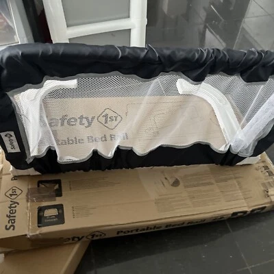 Safety 1st Tragbares Bettgitter Dunkelgrau Baby Kleinkind Schlaf Bettschutz Sicherheit