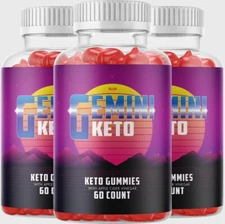 Rillvo (3 Pack) Gemini Ketos Gummies, Gemini Ketos ACV Gummies (180 Gummies)