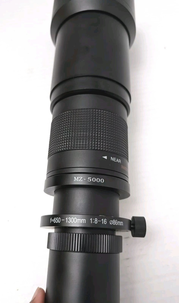 Vivitar MZ-5000 650-1300mm f8-16 Manual Focus T-Mount Lens, case+