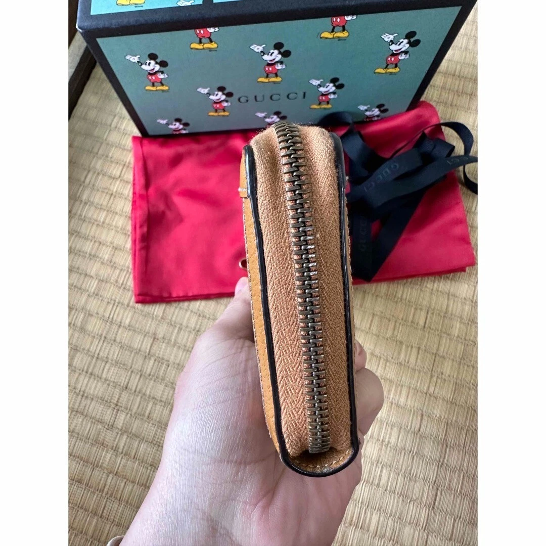Gucci × Disney Mini GG Supreme Portefeuille Long PVC Marron Femme 602532 2410R