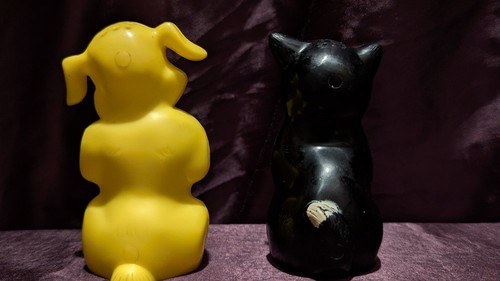 Vintage Hund & Katze Kunststoff Salz und Pfeffer Shaker F & F Form & Stanzen funktioniert USA - Bild 4 von 6