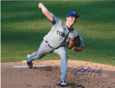 TRENT THORNTON  TORONTO BLUE JAYS  ACTION SIGNED 8x10