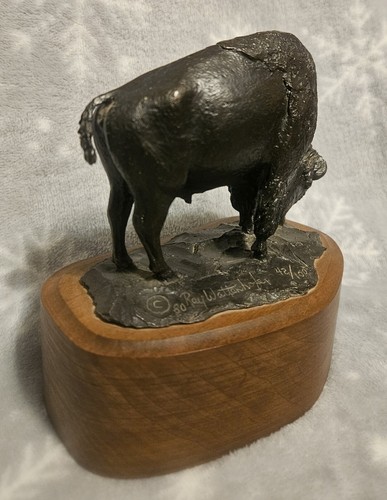 Lunch Time By Ray Wattenhofer 1980 Bronze Sculpture Statue Western 42/100 - Picture 5 of 12