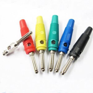 4mm Banana Speaker Plug Connector 5 Colors Black Yellow Copper Red