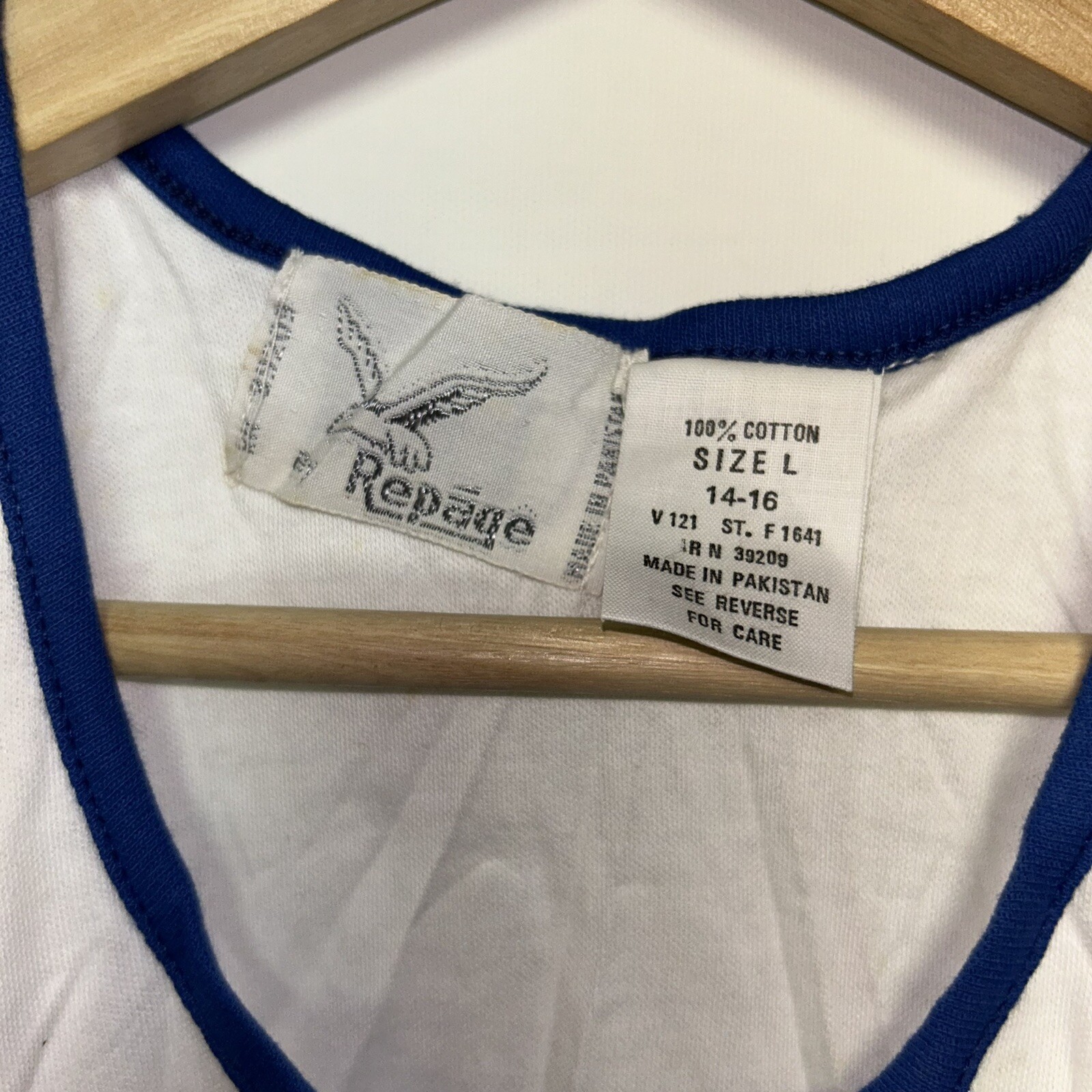 FILA Camicia vintage anni '80 Guardia Costiera squadra di canottaggio stock morto taglia large 14 16