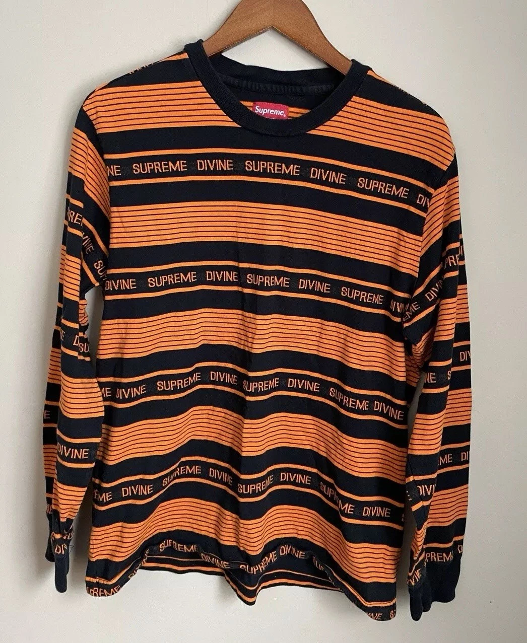 Sweat shirt pull col rond manches longues Supreme Divine AW17 homme taille M