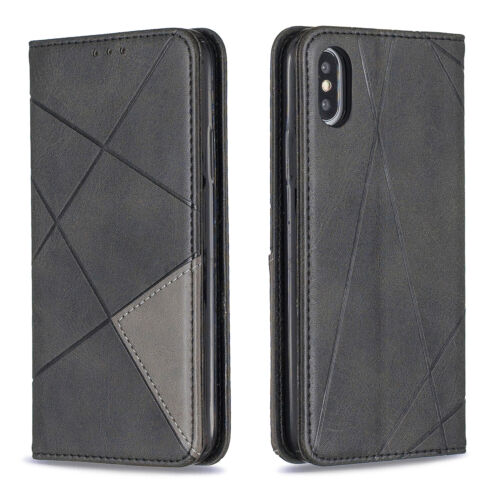 Leather Magnetic Wallet Flip Cover Case For iPhone 11 12 13 14 15 16 Pro Max XR - Picture 7 of 16