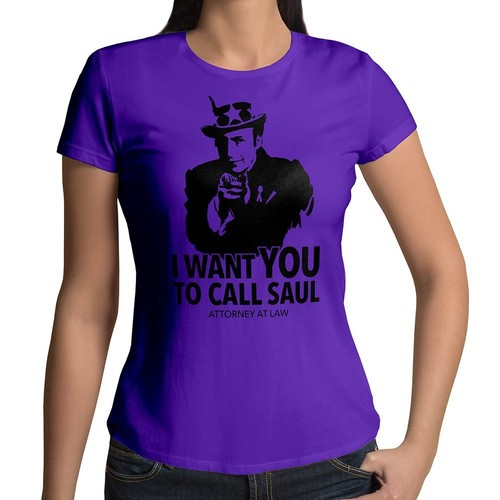 Better Call Uncle Saul Breaking Bad Funny Cool Womens Juniors Girls Tee T-Shirt - Picture 12 of 27