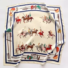 100%  Pure Silk Square Scarf Women Neckerchief Wrap Kerchief Bandana Horse 68*68
