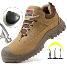 Steel Toe Construction Work Shoe Men's Safety Wear Resistant Indestructible Shoe