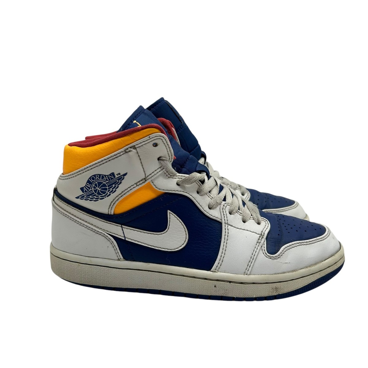Nike Air Jordan 1 Mid Men's Size 7.5 US 554724-131 White Royal