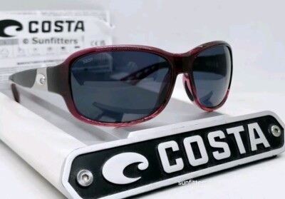COSTA DEL MAR pomegranate fade/gray INLET polarized 580P sunglasses NEW IN BOX!