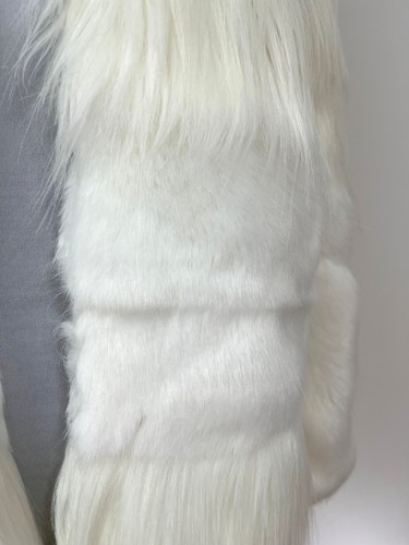 ZARA Cappotto Corto COMBINATO PELLICCIA FINTA Bianco SENZA COLLETTO Pelliccia Giacca S Nuova con etichette 2969/046 - Foto 18 di 20