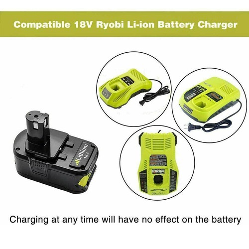Für Ryobi P108 Akku 18V 8,0Ah 12Ah Lithium One Plus RB18L50 Batterie / Ladegerät - Afbeelding 16 van 38
