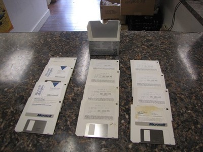 Lot of Vintage Microsoft MS-DOS OS/2 & Model OS-103-MS 3.5'' Floppy Disks