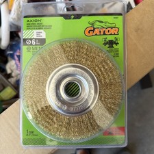 Gator 6 in Coarse Crimped Wire Wheel Brush Brass Coated Steel 4500 389867