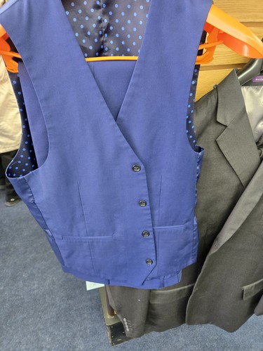 Wow Stunning Wow Brand New Lorenzo Bruno 3 Piece Vested Suit 38 Long 32 Waist - Picture 10 of 16