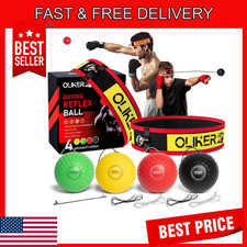 Boxing Reflex Ball for Adults  Kids   4 Levels Adjustable Headband Training