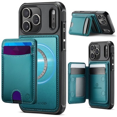 JEEHOOD For iPhone/Galaxy 2 in 1 Separable Wallet Leather Case Card Holder Cover