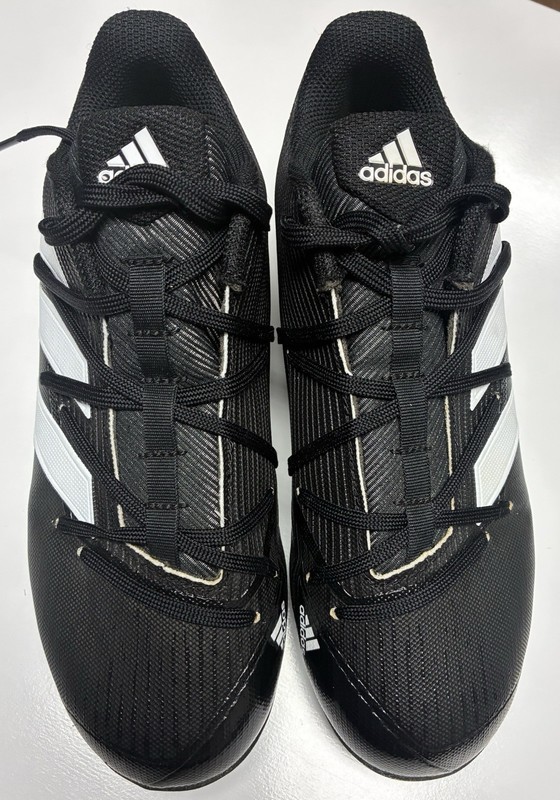 Adidas Adizero Afterburner 8 Baseball Cleats Black/ White Stripped  Youth Size 6