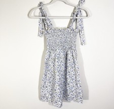 Reformation Dawson Floral Linen Smocked Mini Dress Size XS