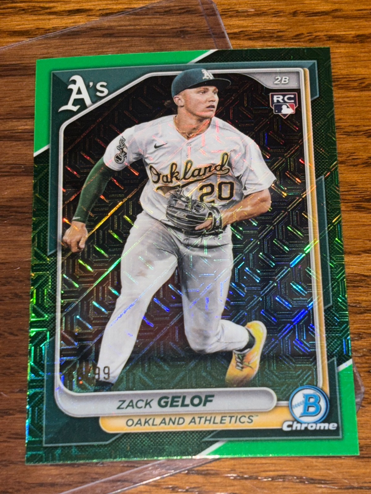 2024 Bowman Chrome - Zack Gelof #78 Green Mojo Refractor /99 (RC)