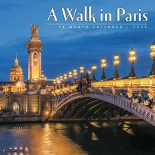 Willow Creek Press A Walk in Paris 2026 Wall Calendar – 18‑Month 2026 