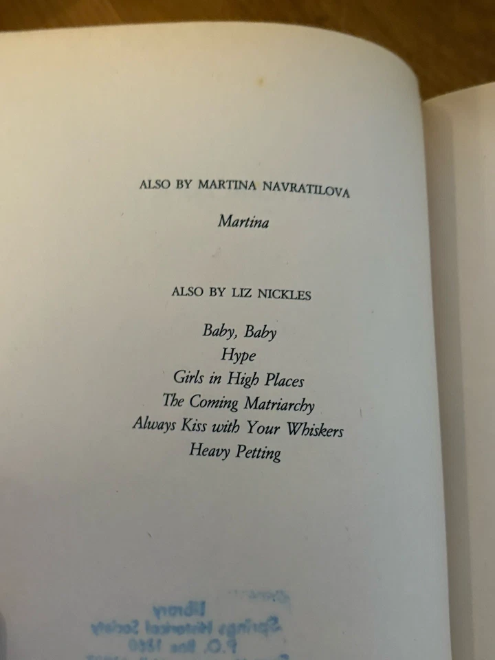 The Total Zone by Martina Navratilova & Liz Nickles RARE Advanced Readers Copy!! - Image 2 of 4