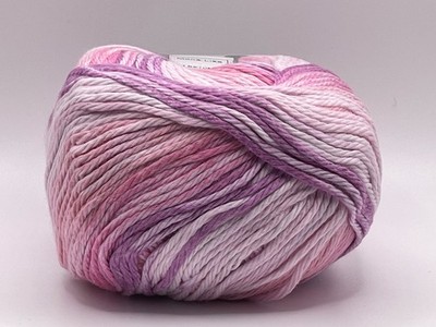 Mona Lisa Pink Orchid White 70843 Ice Yarns 100gr 174yds 100% Cotton DK Yarn