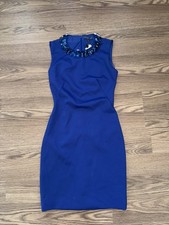 Alexander McQueen Blue Fitted Dress - IT40 size 40 