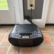 Sony CFD-S70 - Boombox - 3.4 W CD AM/FM Radio Cassette Stereo Black Player Works