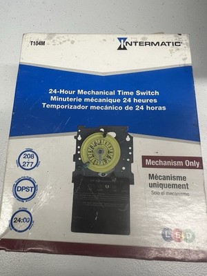 Intermatic T104M 24-Hour Mechanical Time Switch DPST 208-277V Indicator Light