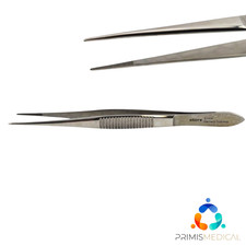 Storz E1404 Straight Heavy Serrated Dressing Forceps Ophthalmology 4"