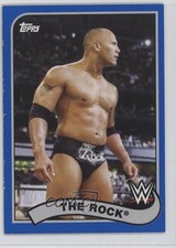 2018 Topps Heritage WWE Blue 36/99 The Rock #81