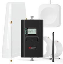 Hiboost Cell Phone Signal Booster for Home 4K smart link 4,000 sq ft , Black