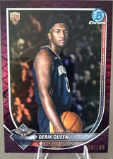 Topps 2025 Bowman Chrome Derik Queen RC Pelicans #BCV-13 /199 Purple Snakeskin