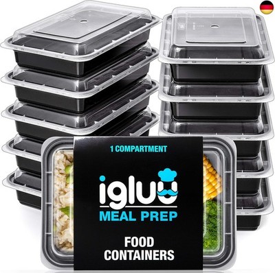 Igluu Meal Prep Boxen mit Deckel (30er-Pack) - wiederverwendbar, mikrowellen-,