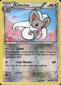 Cinccino 88/124 Reverse Holo XY Fates Collide Pokemon