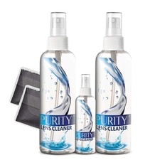 Purity Eyeglass Lens Cleaner Kit - 2 x 8oz and 1 3.6 Fl Oz Pack of 5 , Clear